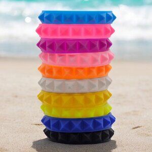 Punk Rock Stud Stretch Rubber Bracelet